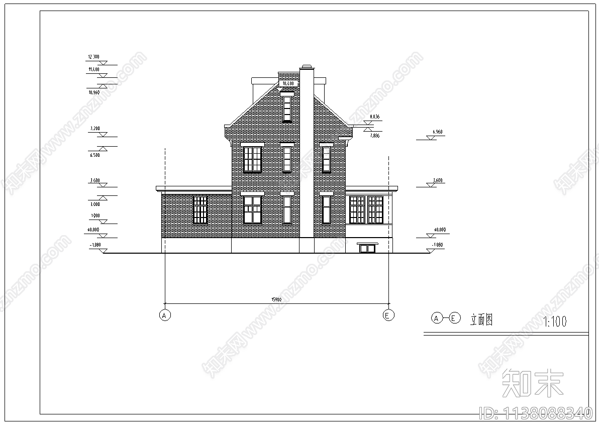 小住宅建筑cad施工图下载【ID:1138088340】