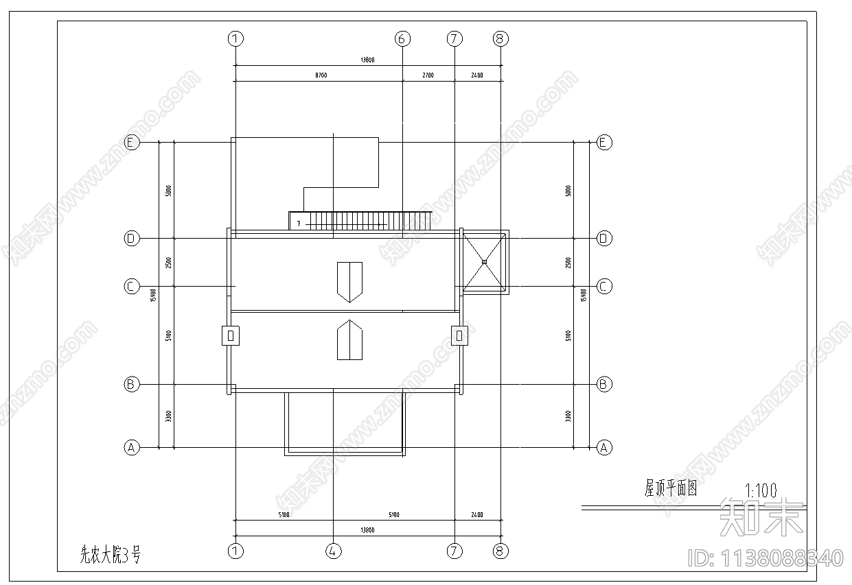 小住宅建筑cad施工图下载【ID:1138088340】