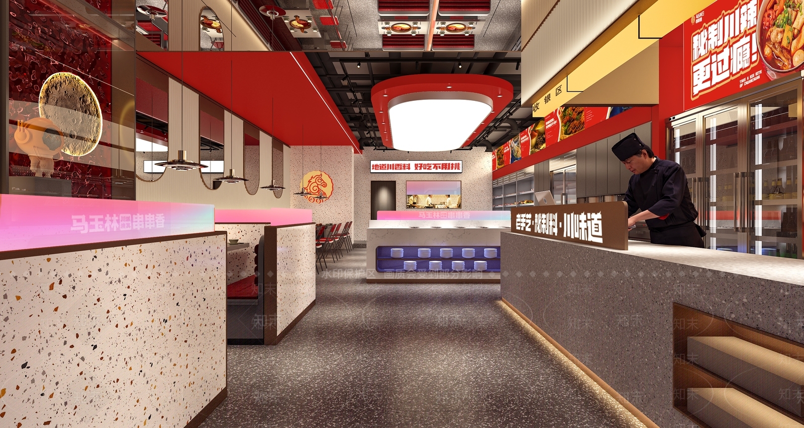 现代火锅店3D模型下载【ID:1138092599】
