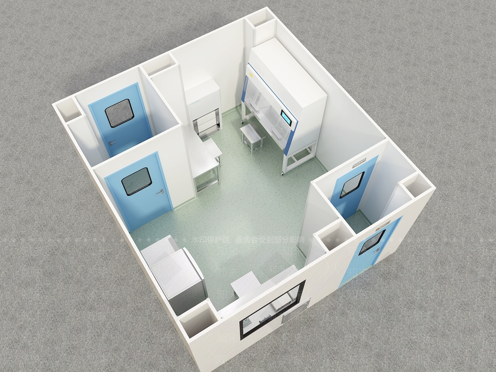 现代实验室3D模型下载【ID:1138659601】_知末3d模型网