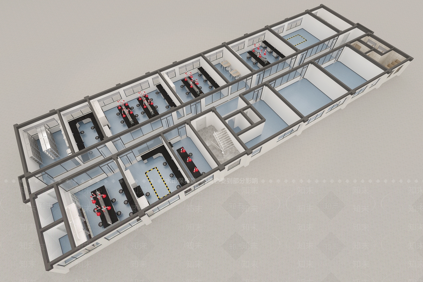 现代风格实验室3D模型下载【ID:1138659678】