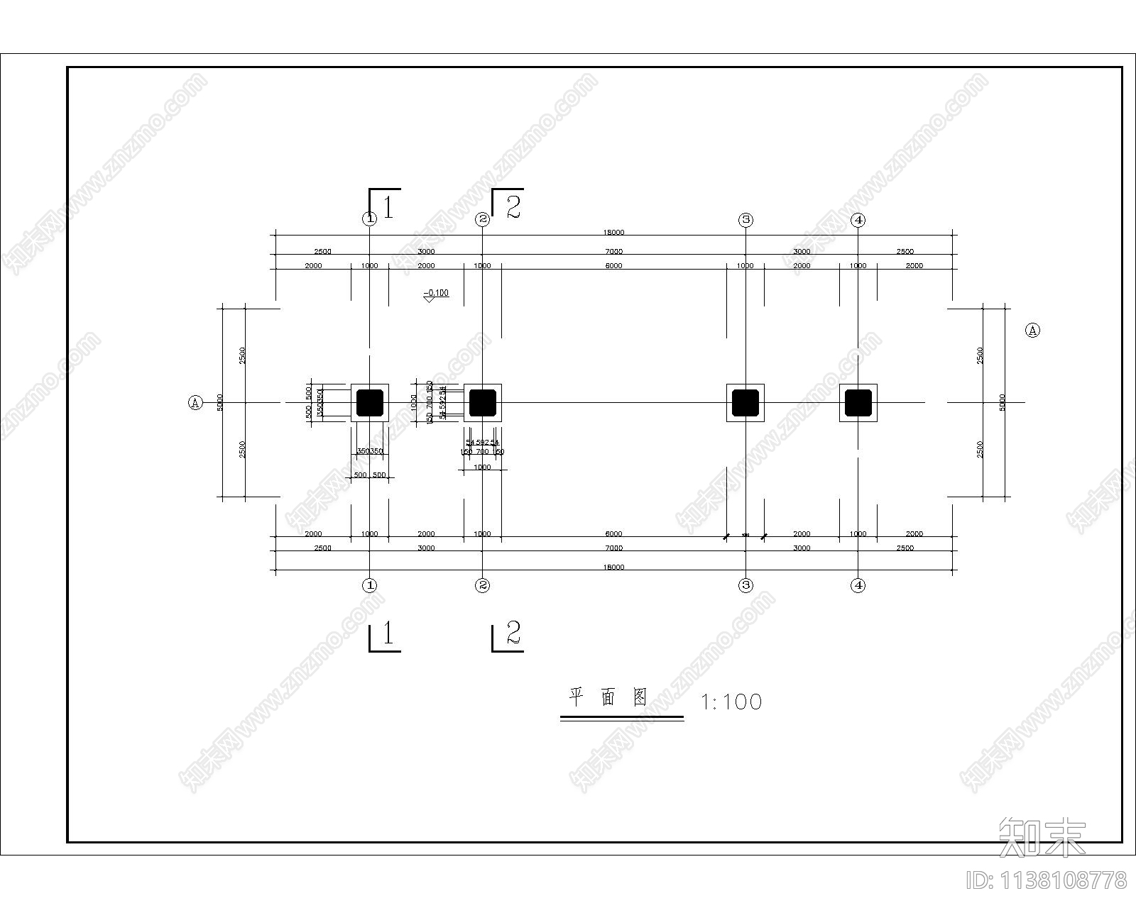 仿古琉璃瓦坡顶门楼cad施工图下载【ID:1138108778】