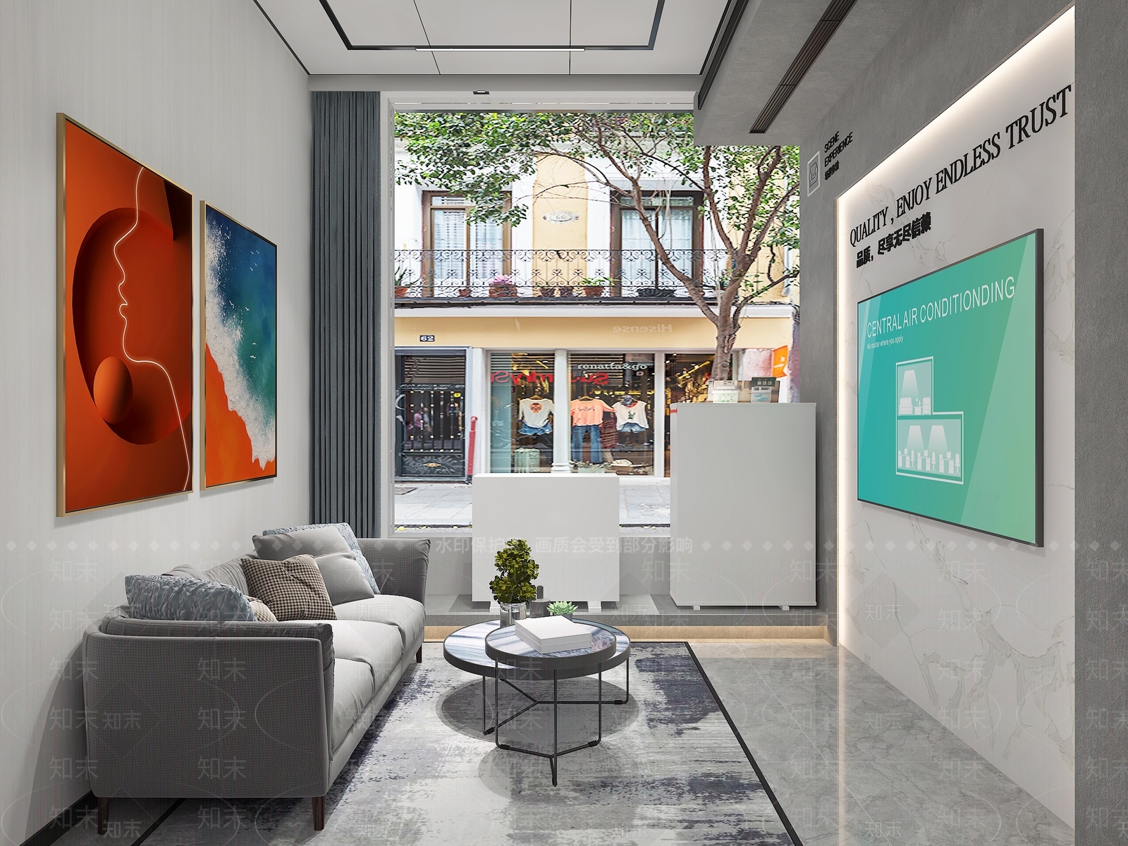 现代海信中央空调体验店3D模型下载【ID:1138115758】