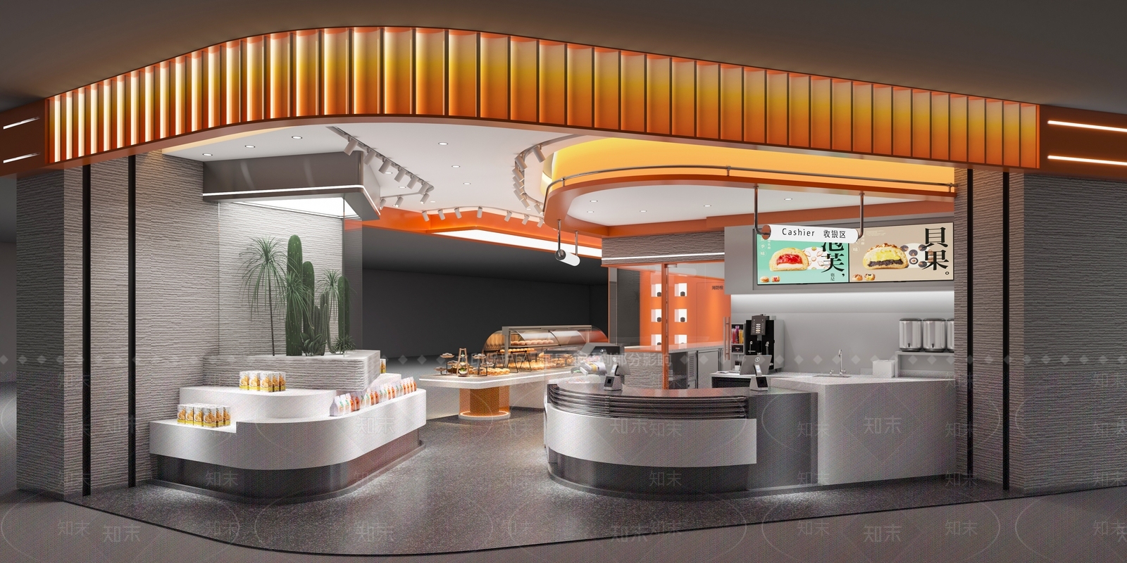 现代甜品面包店3D模型下载【ID:1138116552】