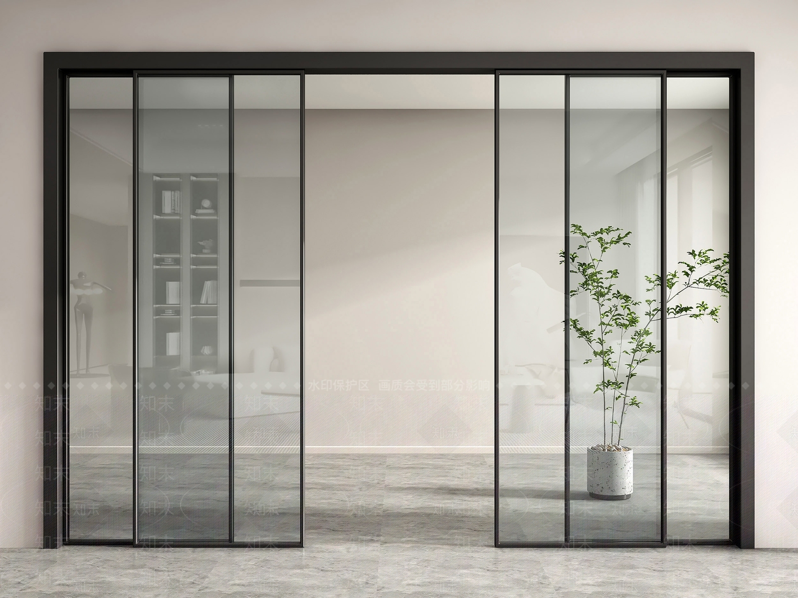 现代电动门3D模型下载【ID:1138116826】