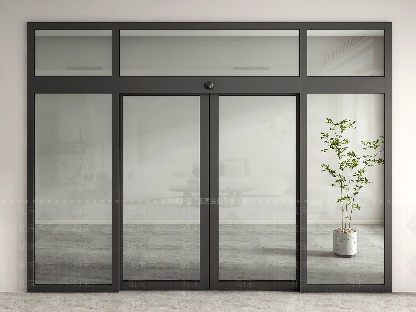 现代电动门3D模型下载【ID:1138116911】