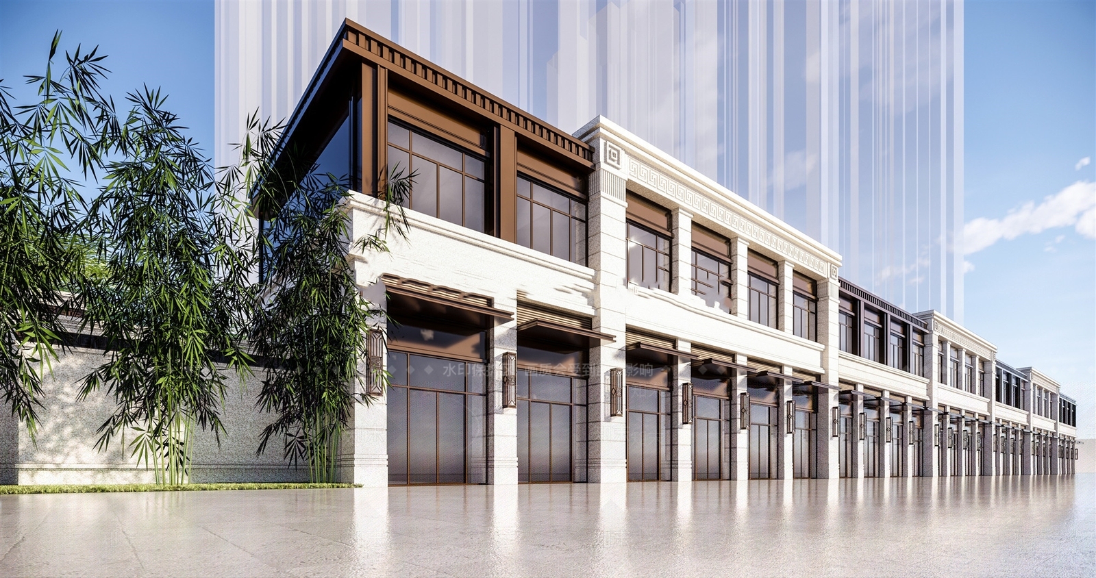 新中式商业多层商铺SU模型下载【ID:1138118098】