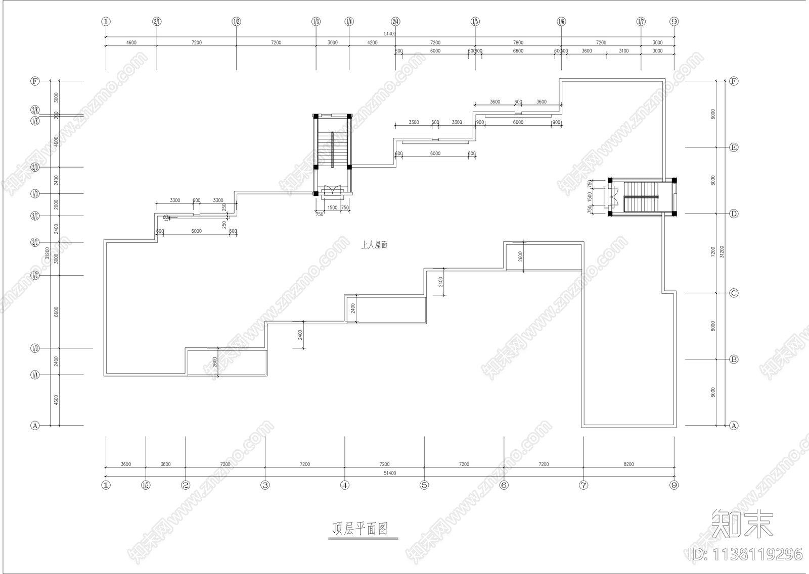 三层现代风格幼儿园建筑cad施工图下载【ID:1138119296】