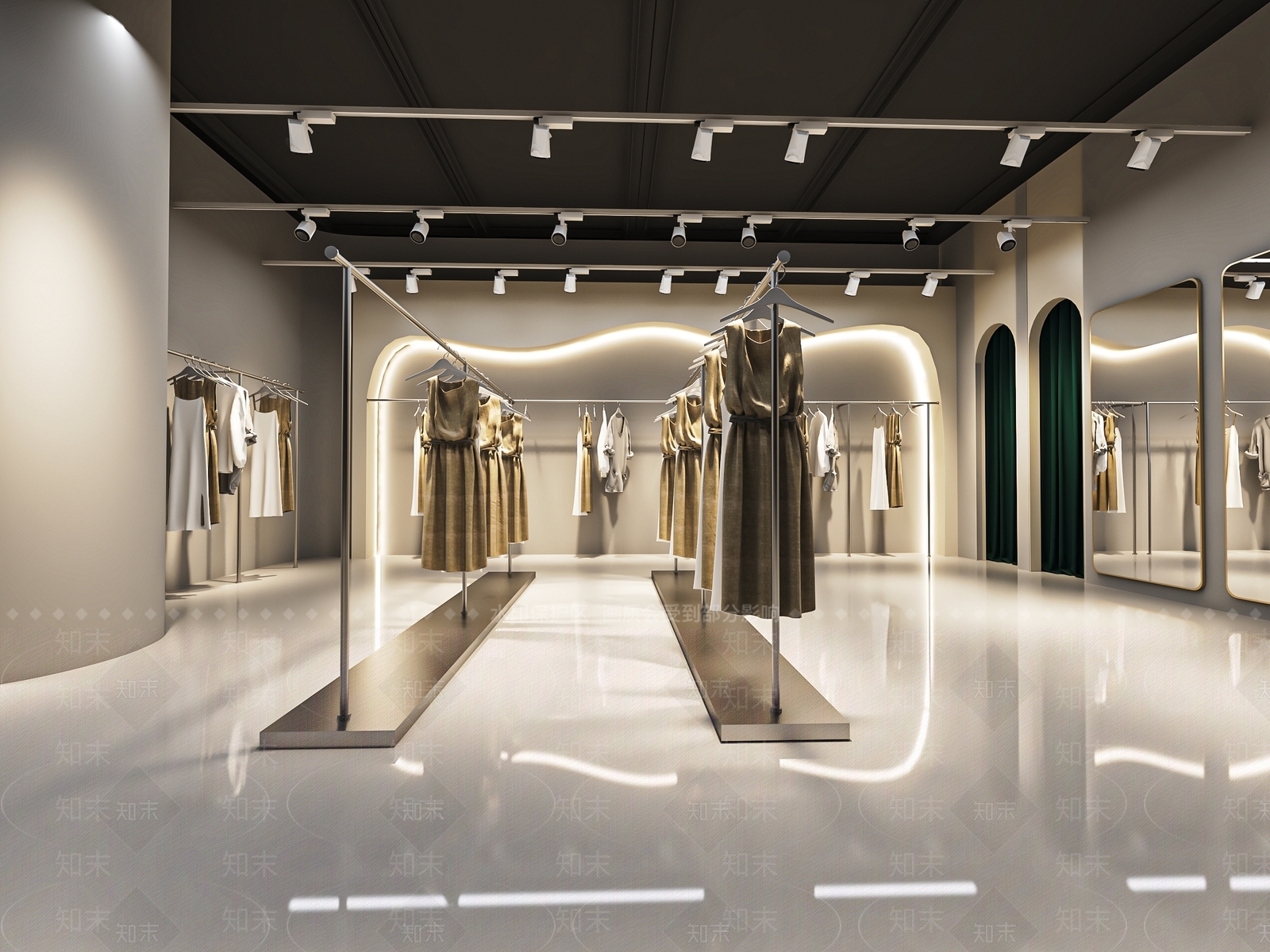 现代服装店SU模型下载【ID:1138122348】