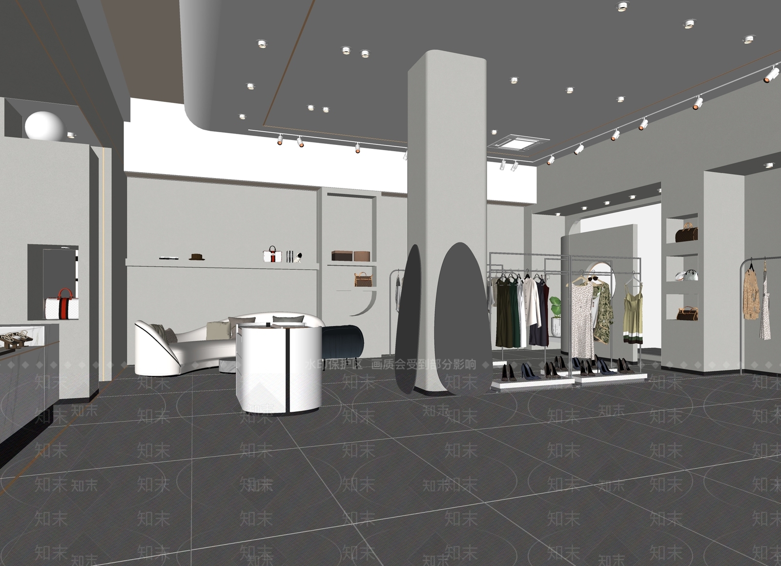 现代服装店SU模型下载【ID:1138122414】