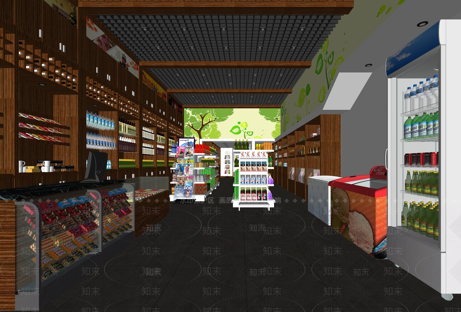 现代便利店SU模型下载【ID:1138125432】