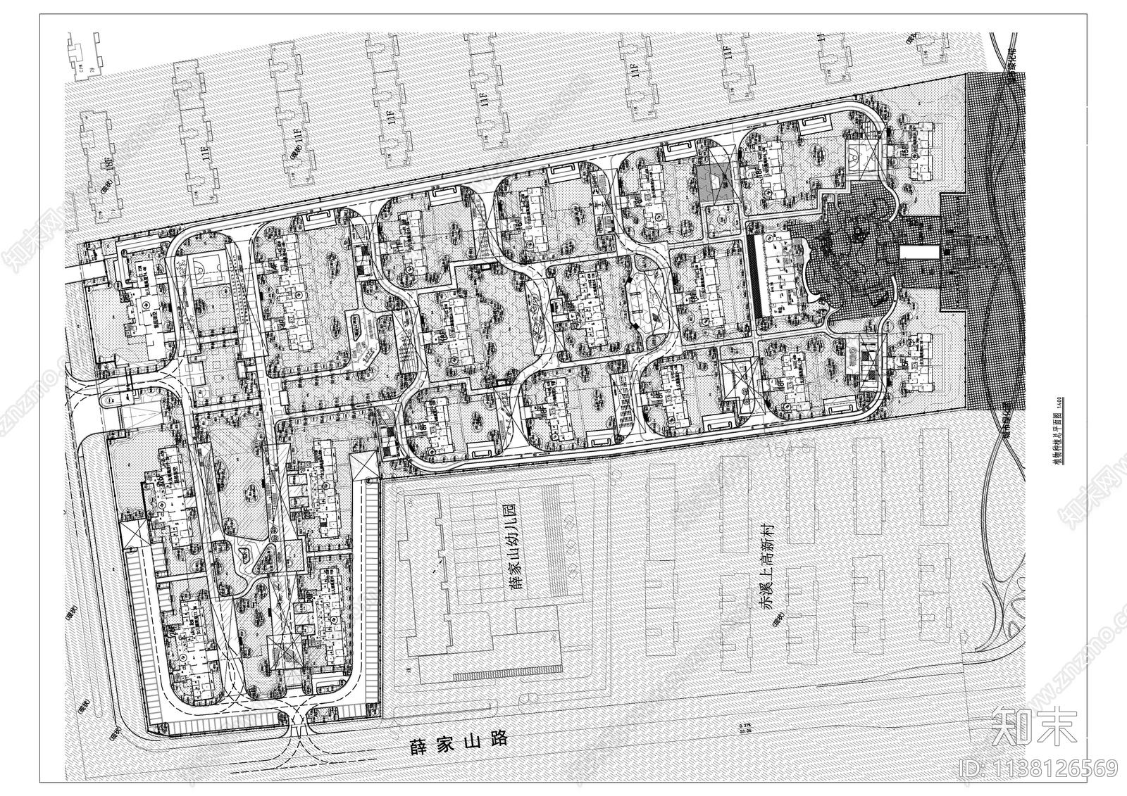 某小区绿化平面图施工图下载【ID:1138126569】