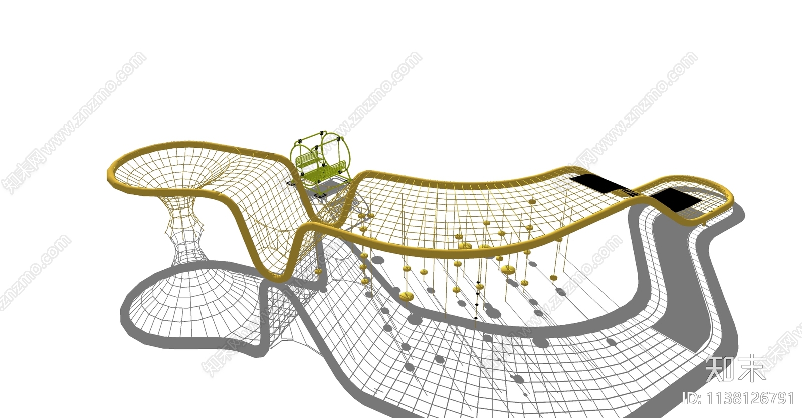 游乐设施儿童爬爬网SU模型下载【ID:1138126791】