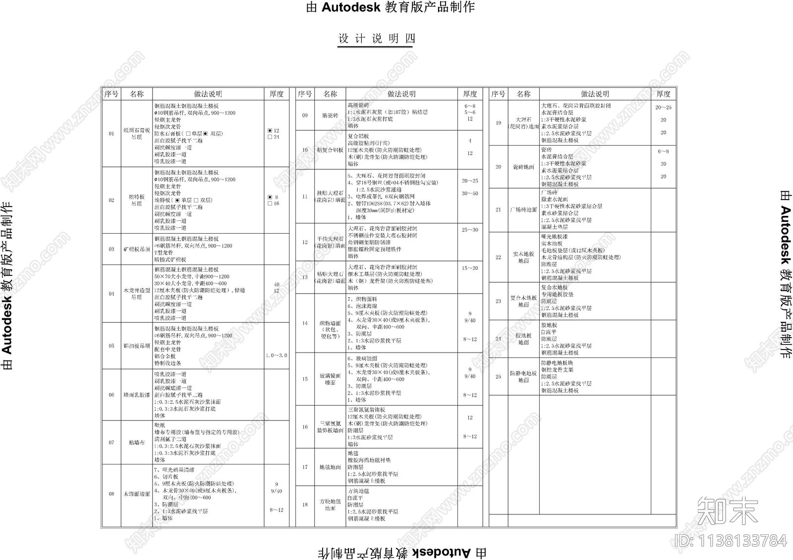 总部办公目录材料及设计说明cad施工图下载【ID:1138133784】