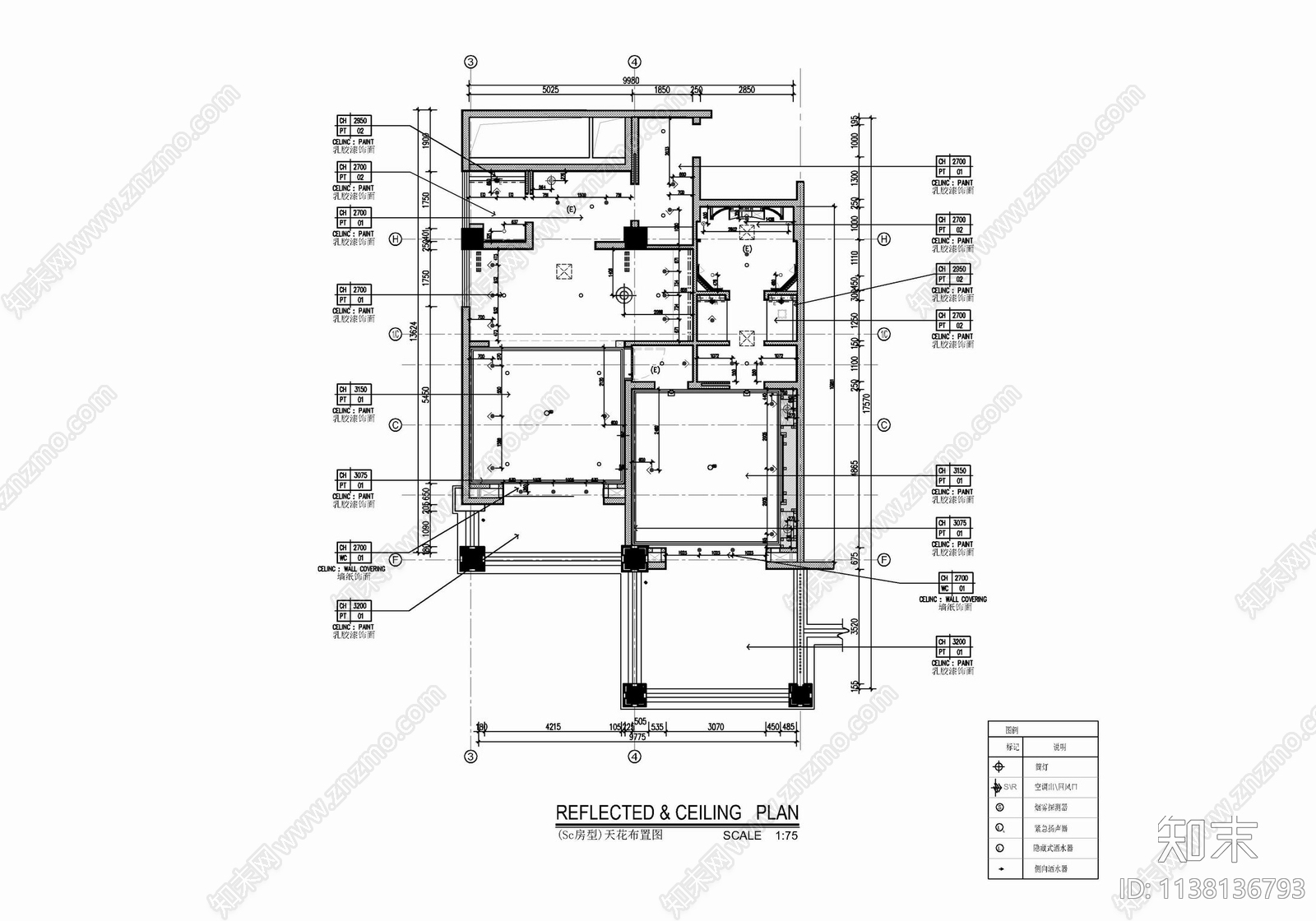 110㎡酒店豪华客房套房室内cad施工图下载【ID:1138136793】