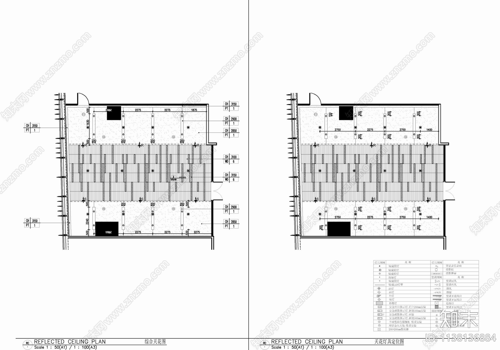 VIP健身房室内cad施工图下载【ID:1138136884】