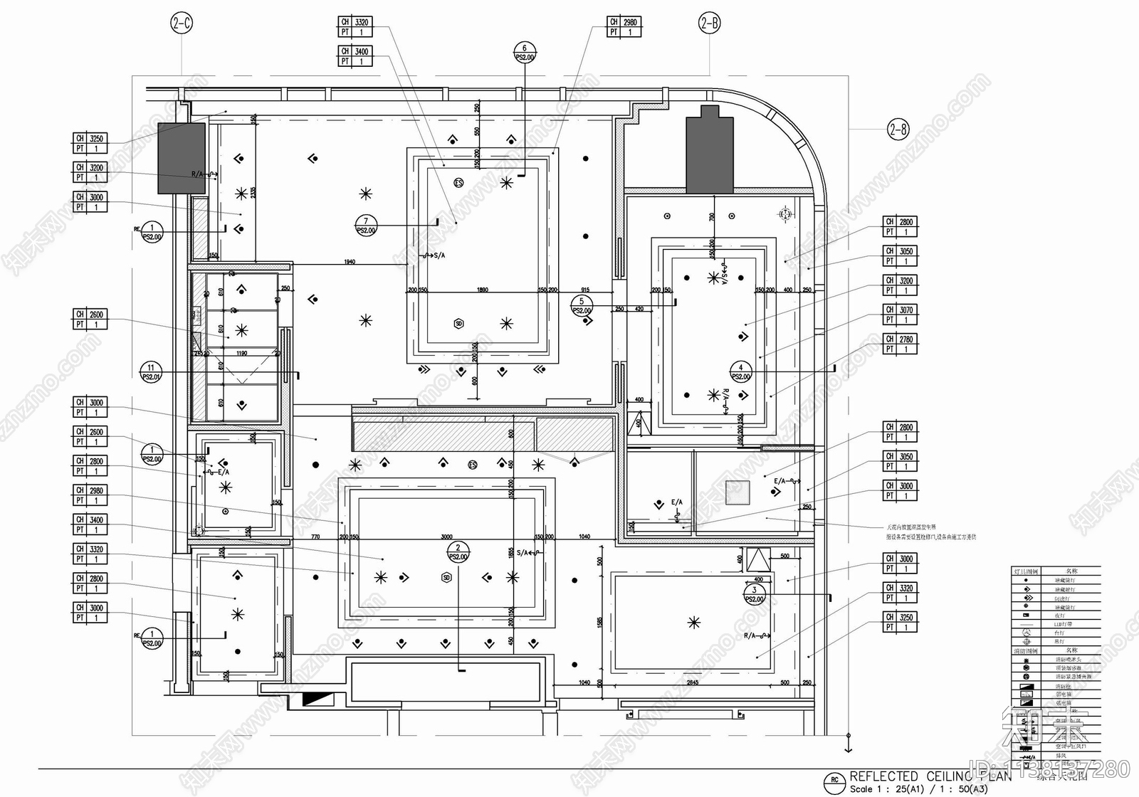450㎡总统套房cad施工图下载【ID:1138137280】
