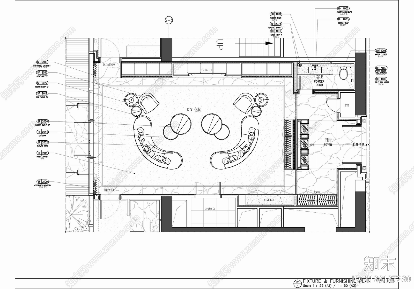 450㎡总统套房cad施工图下载【ID:1138137280】