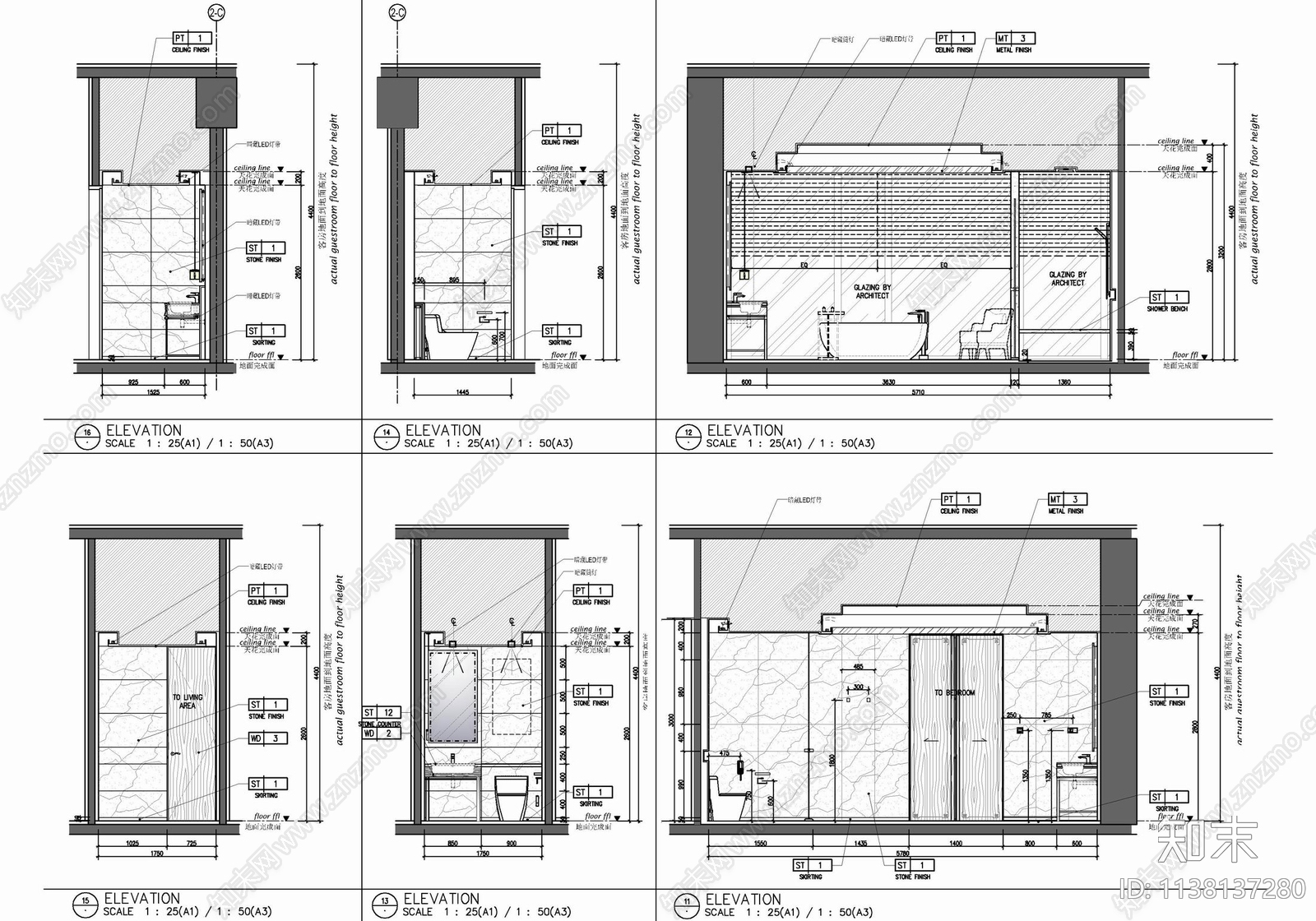 450㎡总统套房cad施工图下载【ID:1138137280】