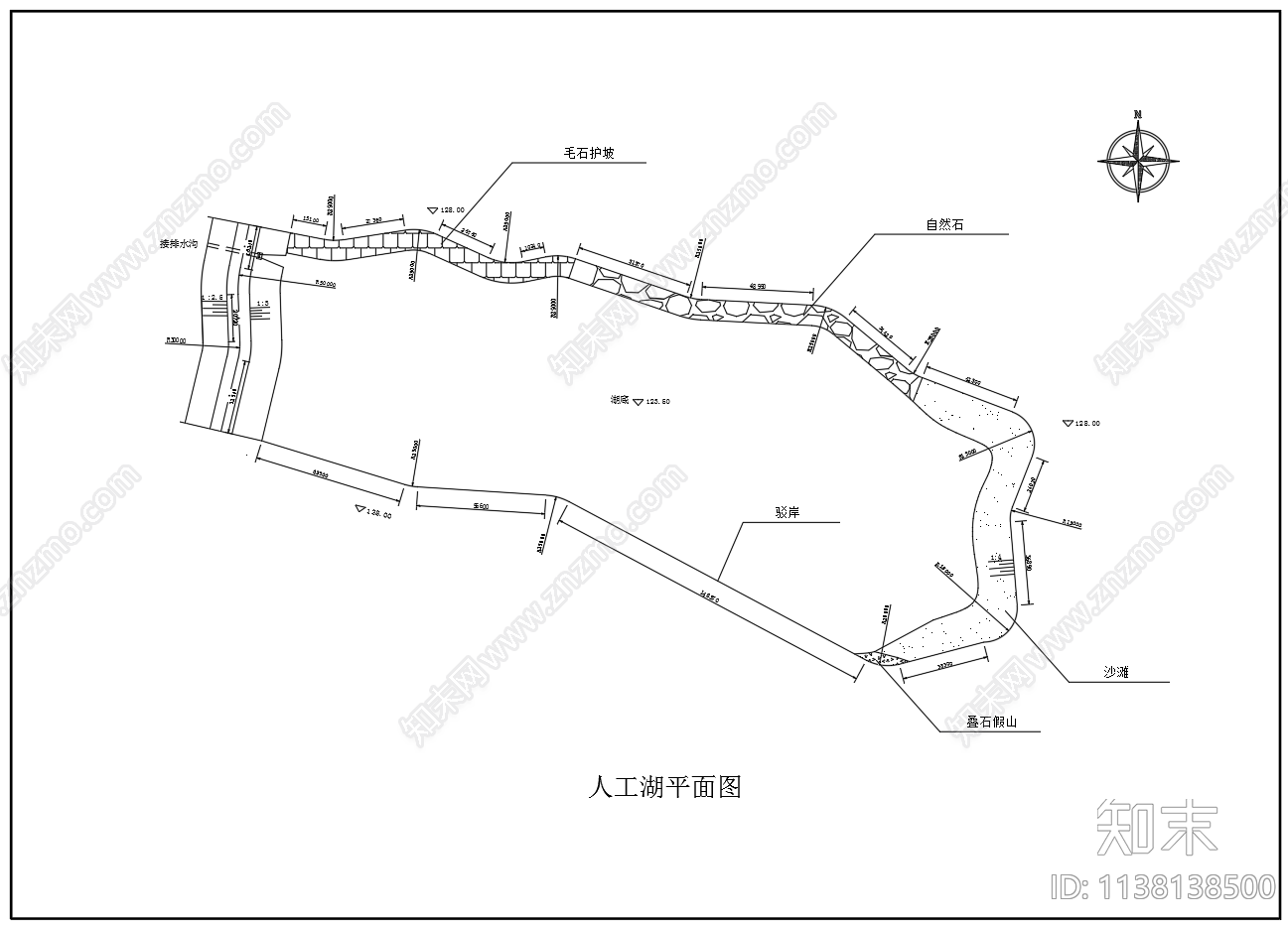 人工湖土石坝施工图下载【ID:1138138500】