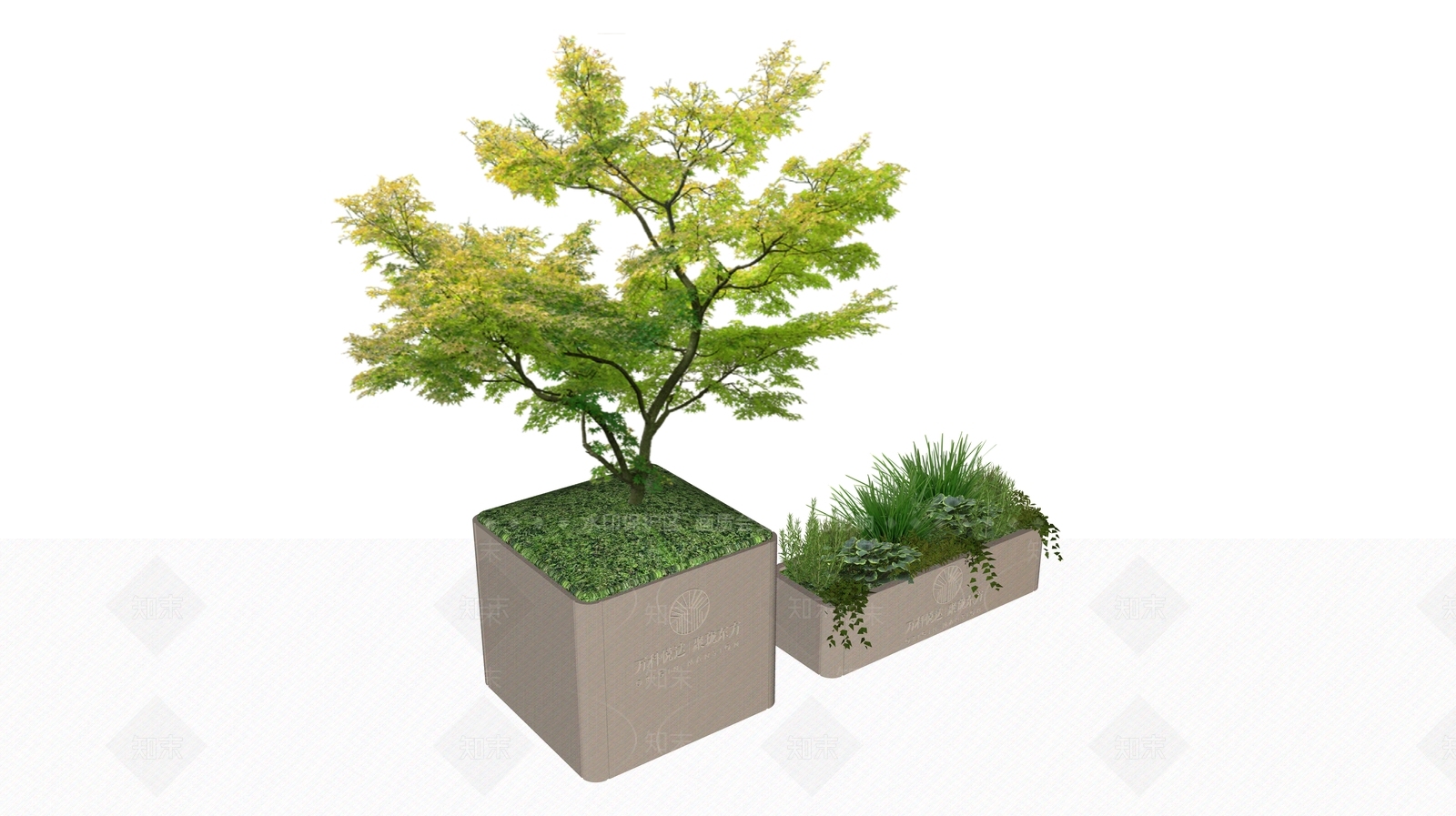 花钵SU模型下载【ID:1138139578】