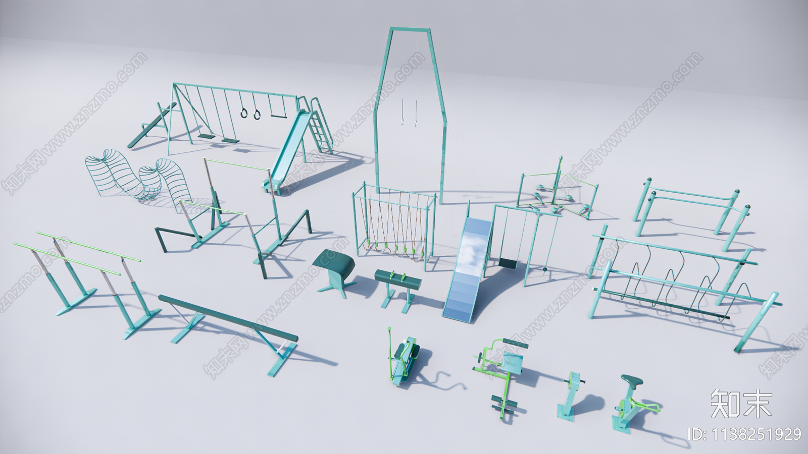 户外健身器材设备SU模型下载【ID:1138251929】