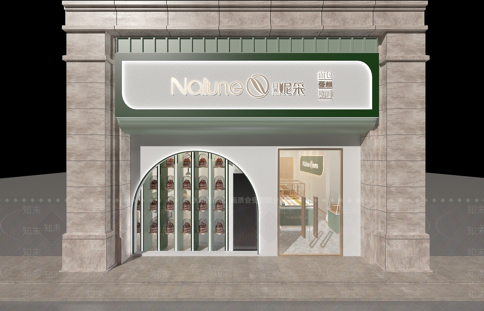 现代甜品面包店3D模型下载【ID:1138145751】