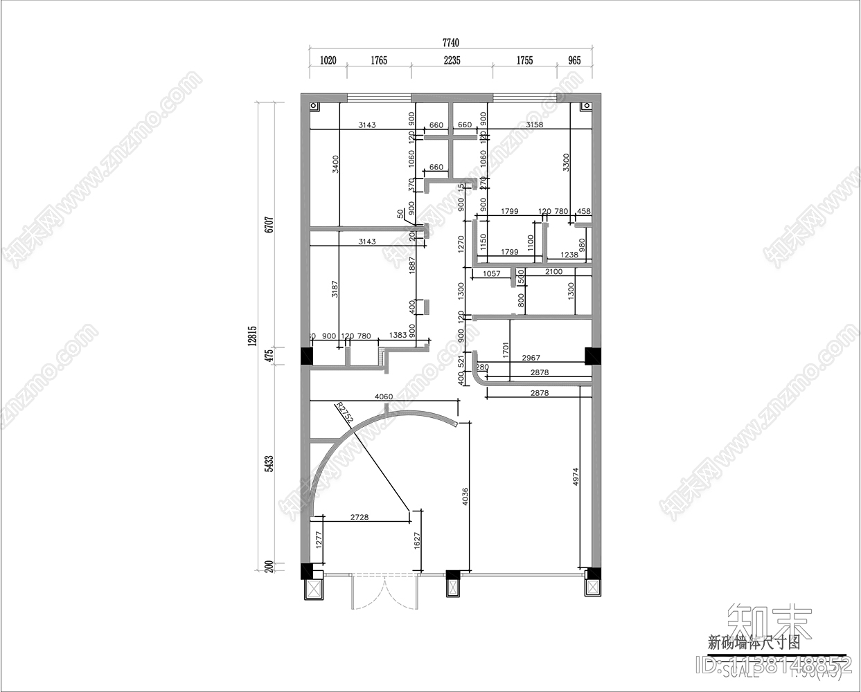 现代美容院施工图下载【ID:1138148852】