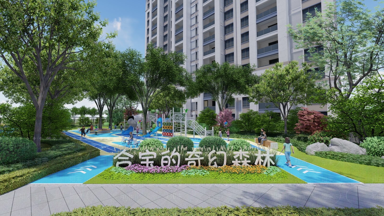现代儿童游乐区SU模型下载【ID:1138156940】