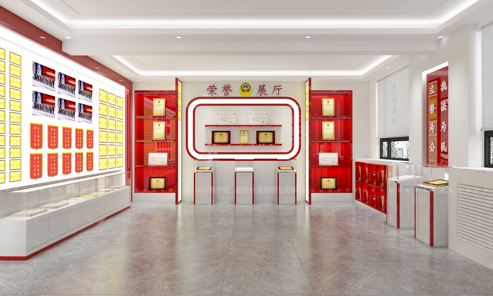现代荣誉展厅SU模型下载【ID:1138586442】