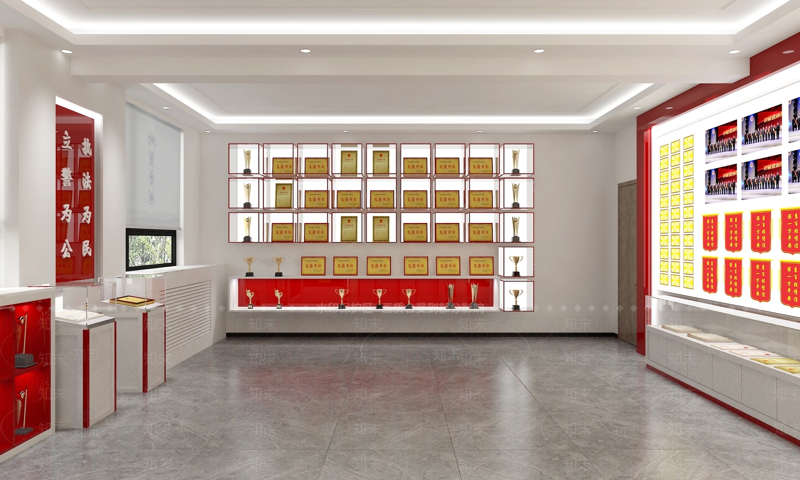 现代荣誉展厅SU模型下载【ID:1138586442】