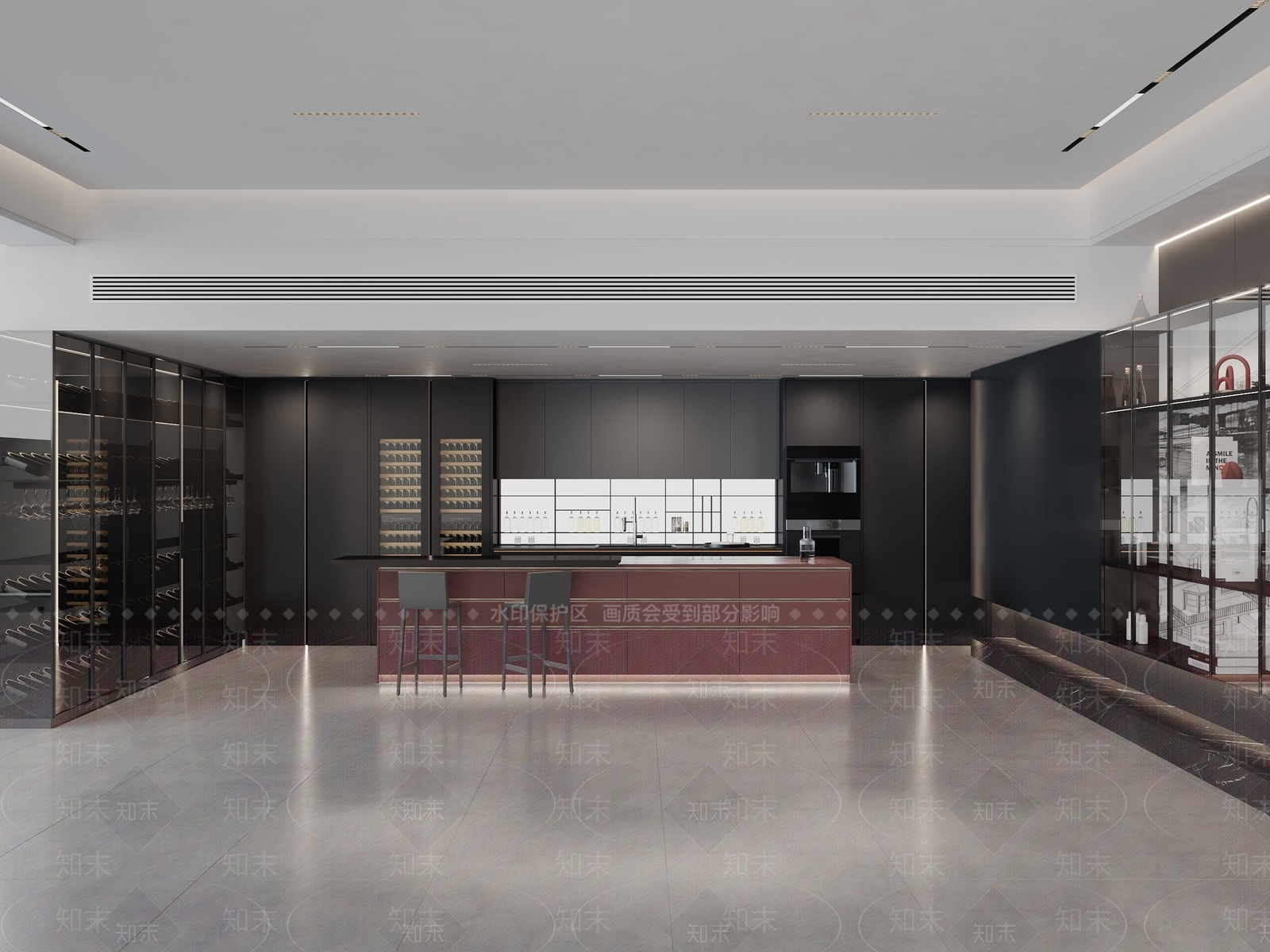 现代品酒室酒窖3D模型下载【ID:1138159395】