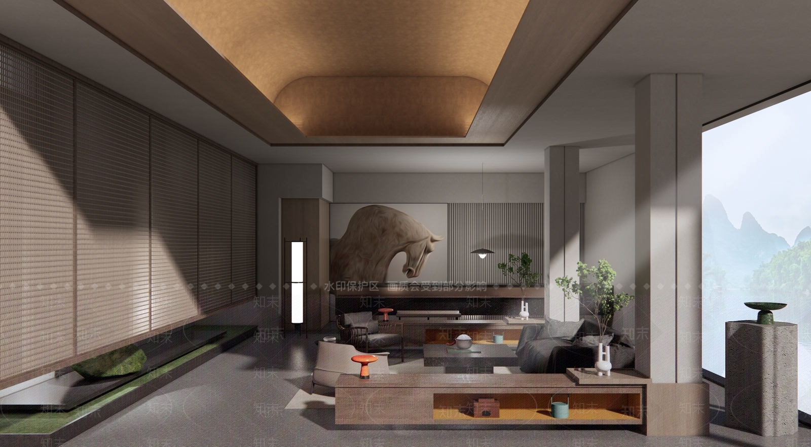 现代酒店大堂SU模型下载【ID:1138159967】