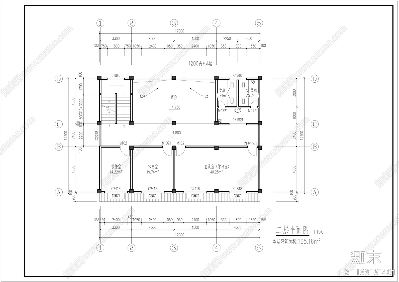 小型消防站建筑施工图下载【ID:1138161401】