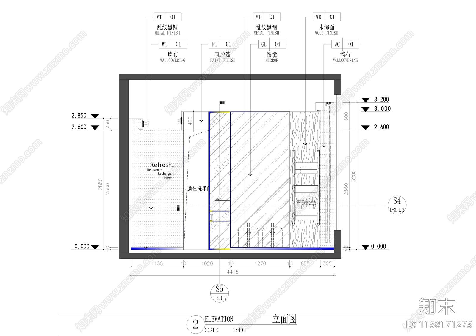 精品单人房客房cad施工图下载【ID:1138171275】