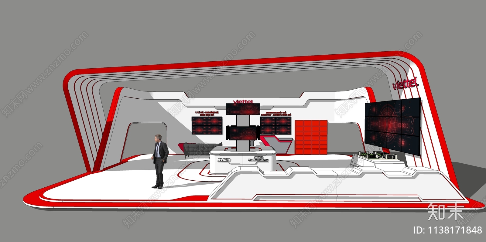 现代科技展厅SU模型下载【ID:1138171848】