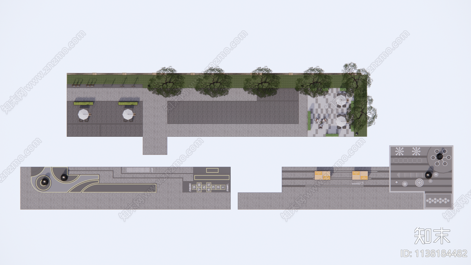 现代居住区消防登高面SU模型下载【ID:1138184482】