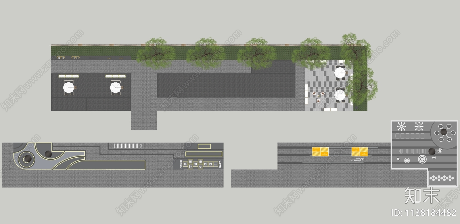 现代居住区消防登高面SU模型下载【ID:1138184482】