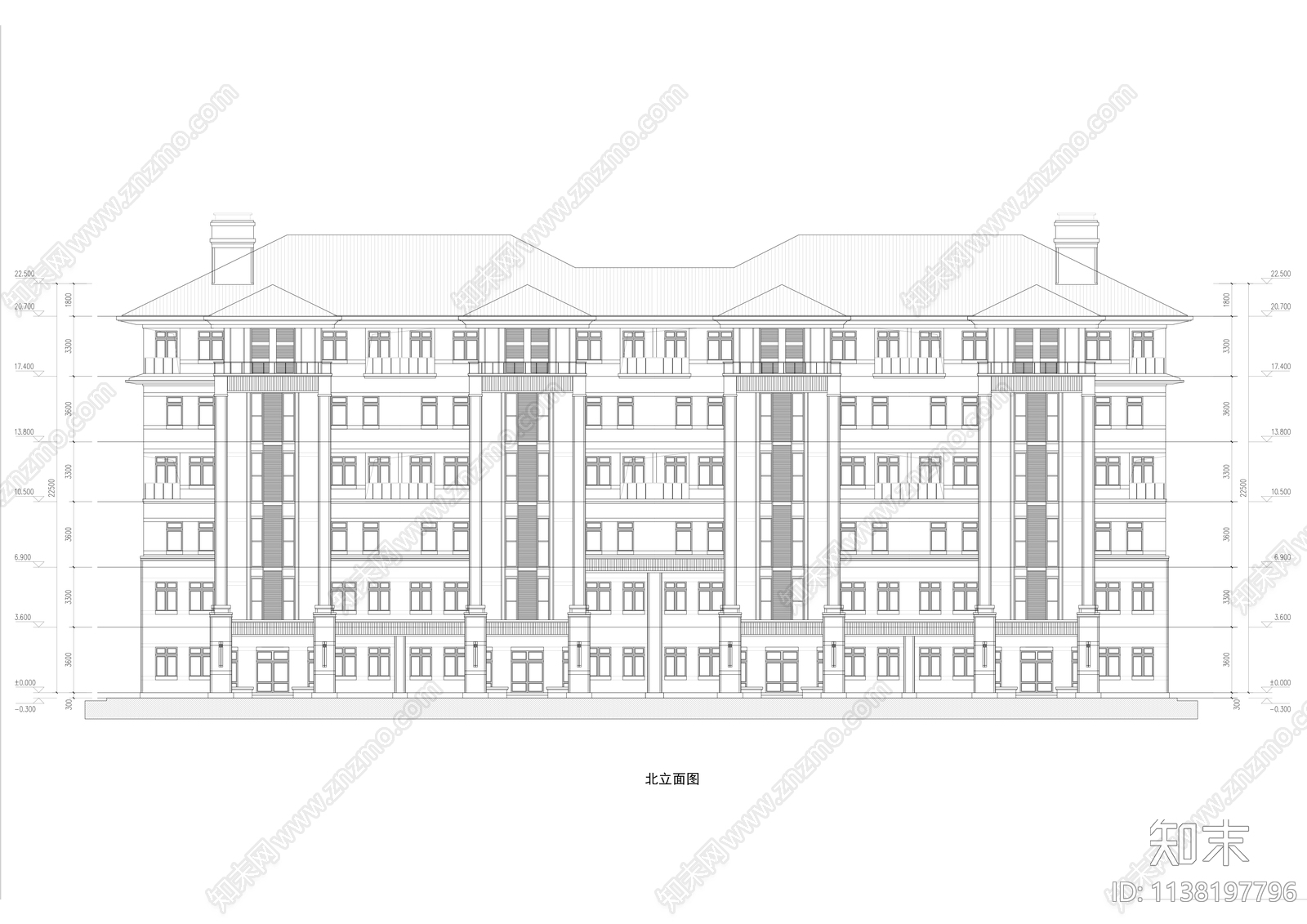 现代住宅小区建筑效果图cad施工图下载【ID:1138197796】