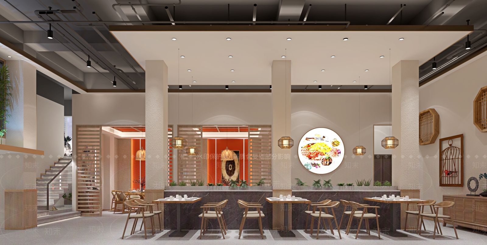 新中式特色火锅店3D模型下载【ID:1138199451】
