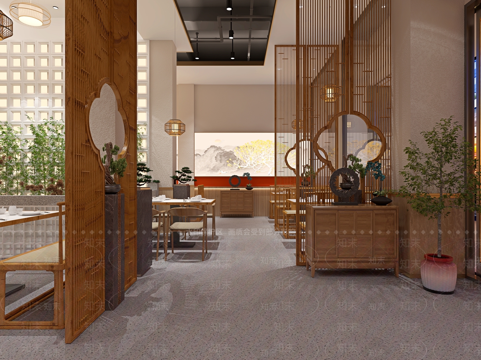 新中式特色火锅店3D模型下载【ID:1138199451】