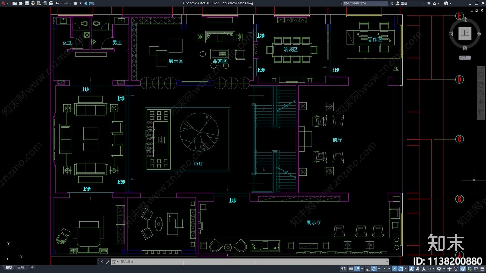 家具卖场平面布置图施工图下载【ID:1138200880】