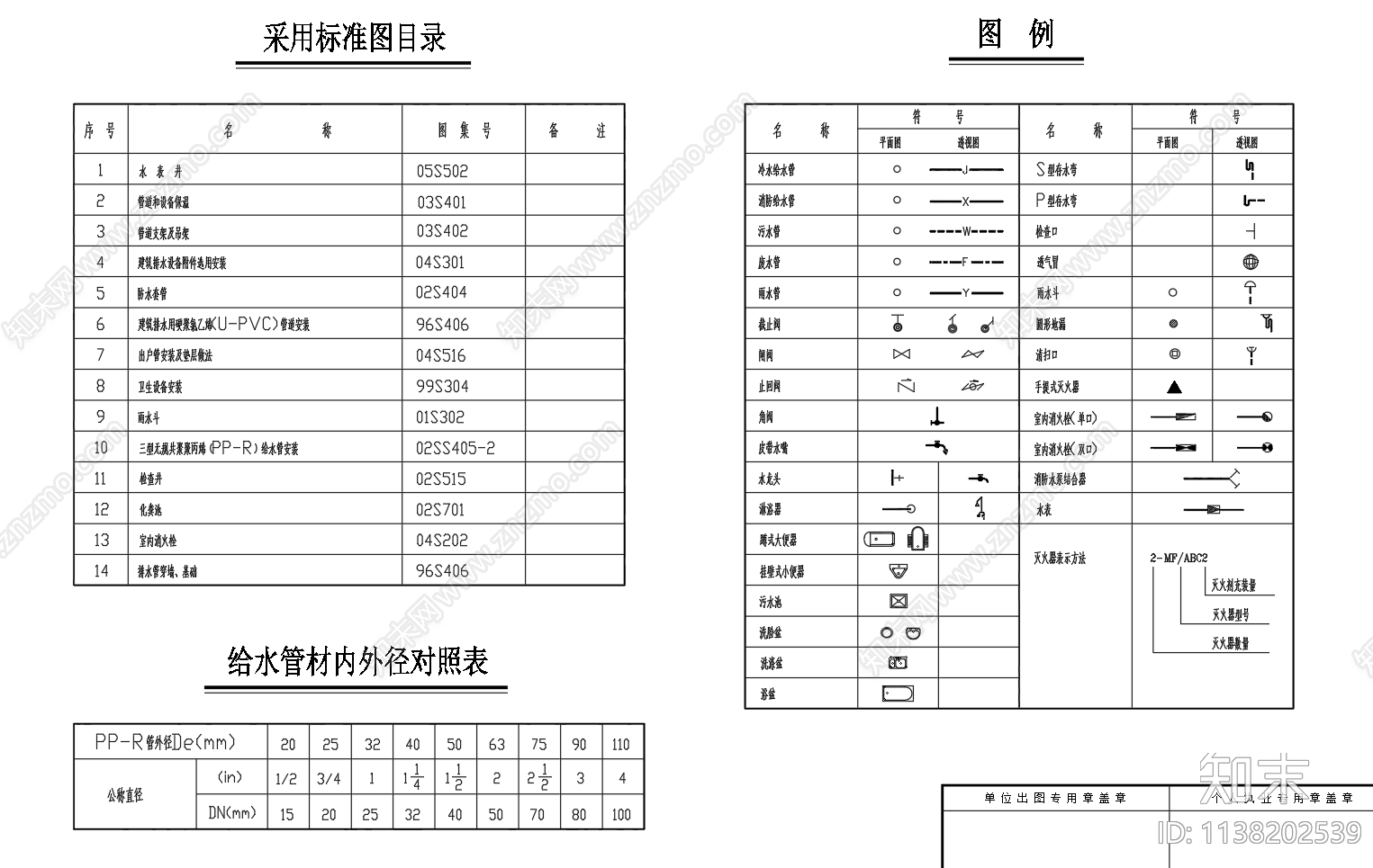 四层办公楼给排水消防系统施工图下载【ID:1138202539】