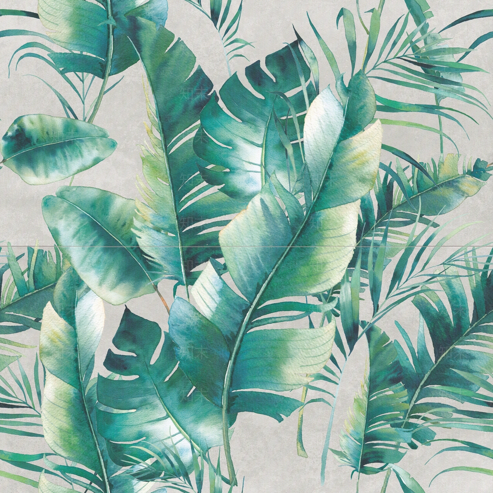 植物芭蕉叶阔叶热带雨林壁画贴图下载【ID:1138203436】