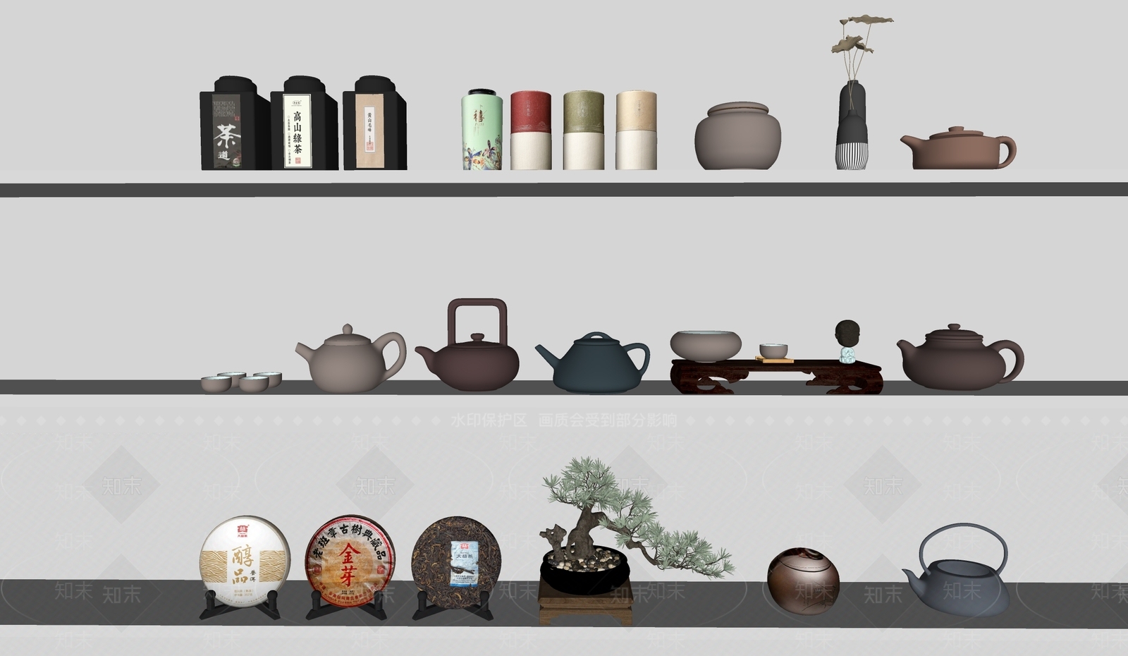 茶具SU模型下载【ID:1138207332】