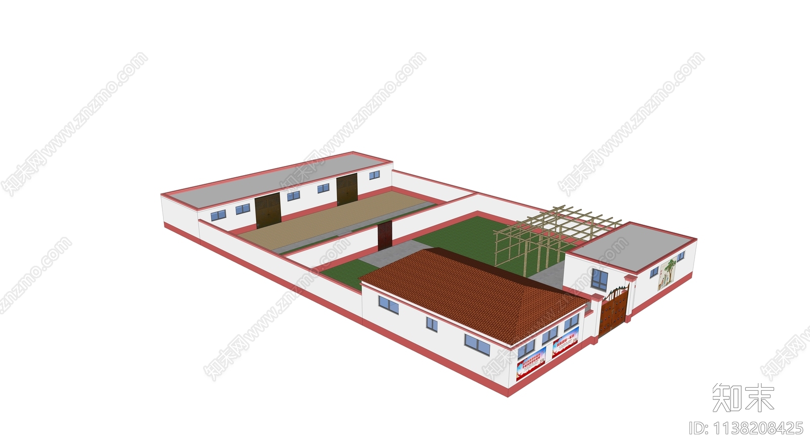 现代乡村民房SU模型下载【ID:1138208425】