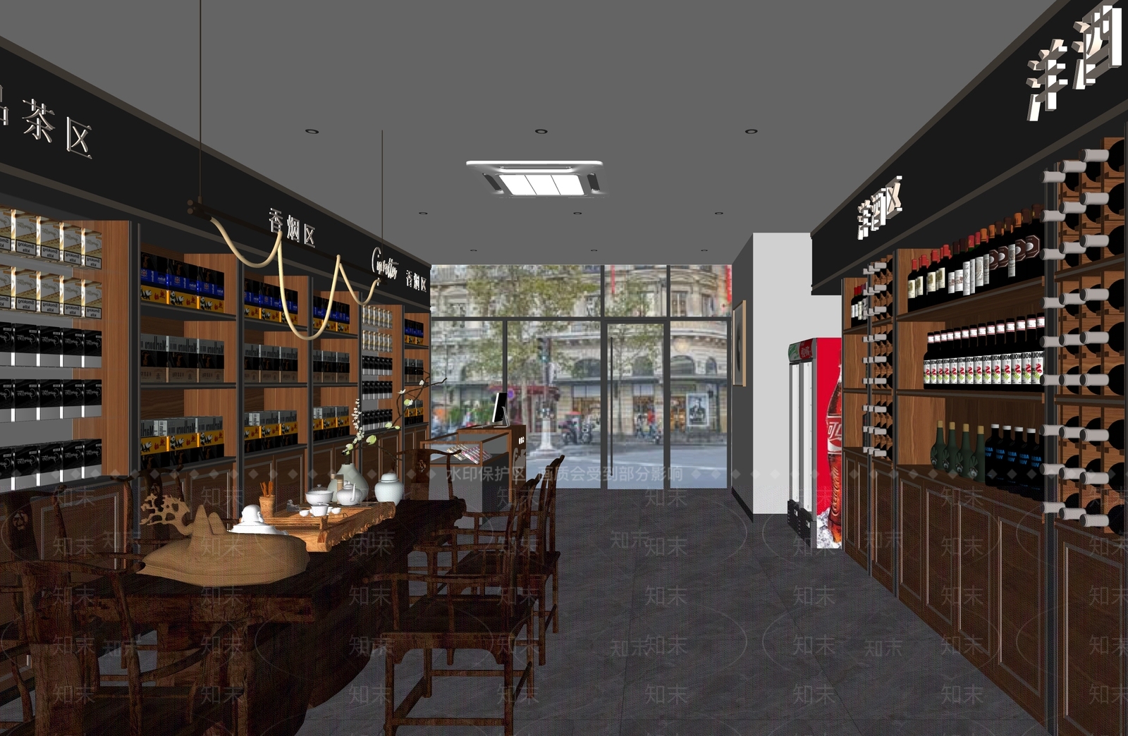现代烟酒店SU模型下载【ID:1138211350】