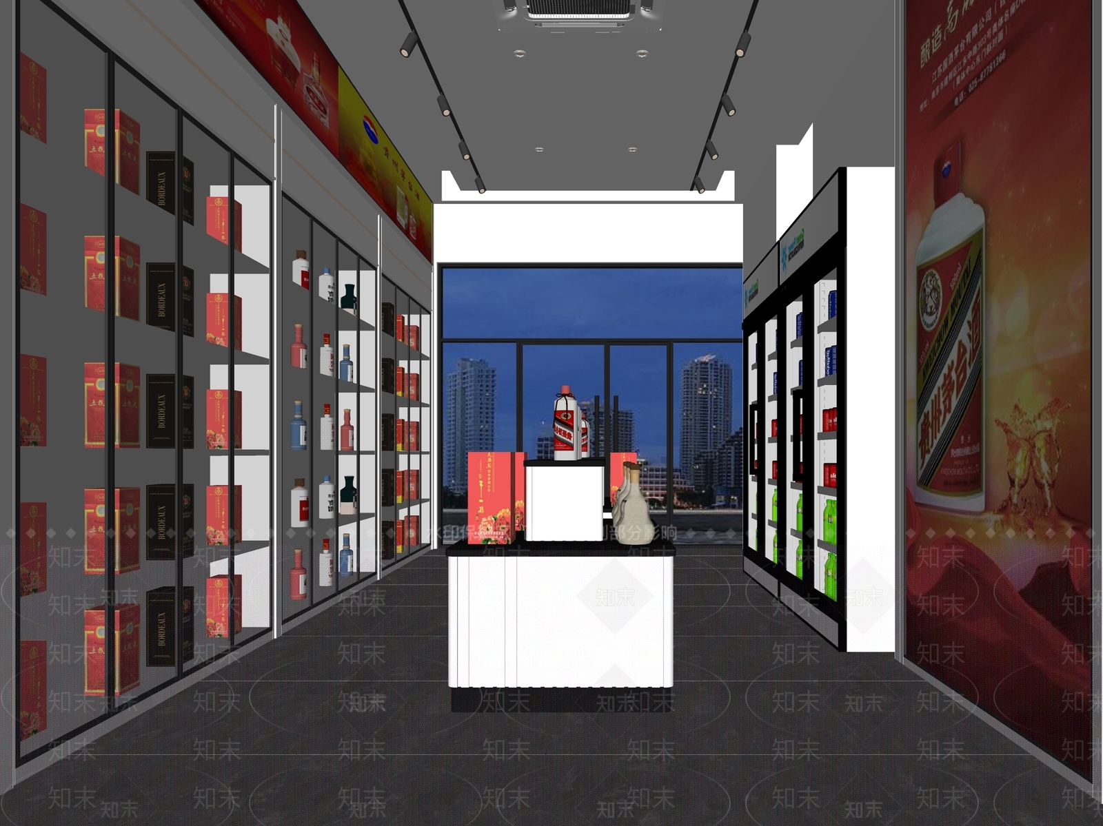 现代烟酒店SU模型下载【ID:1138211626】