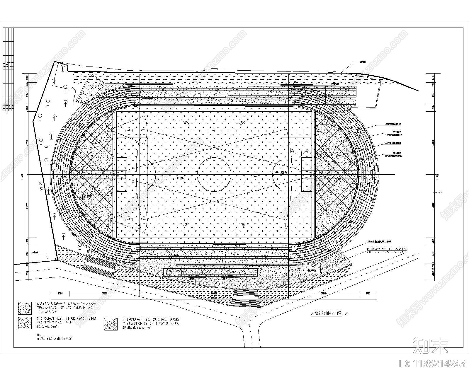 学校运动场做法施工图下载【ID:1138214245】