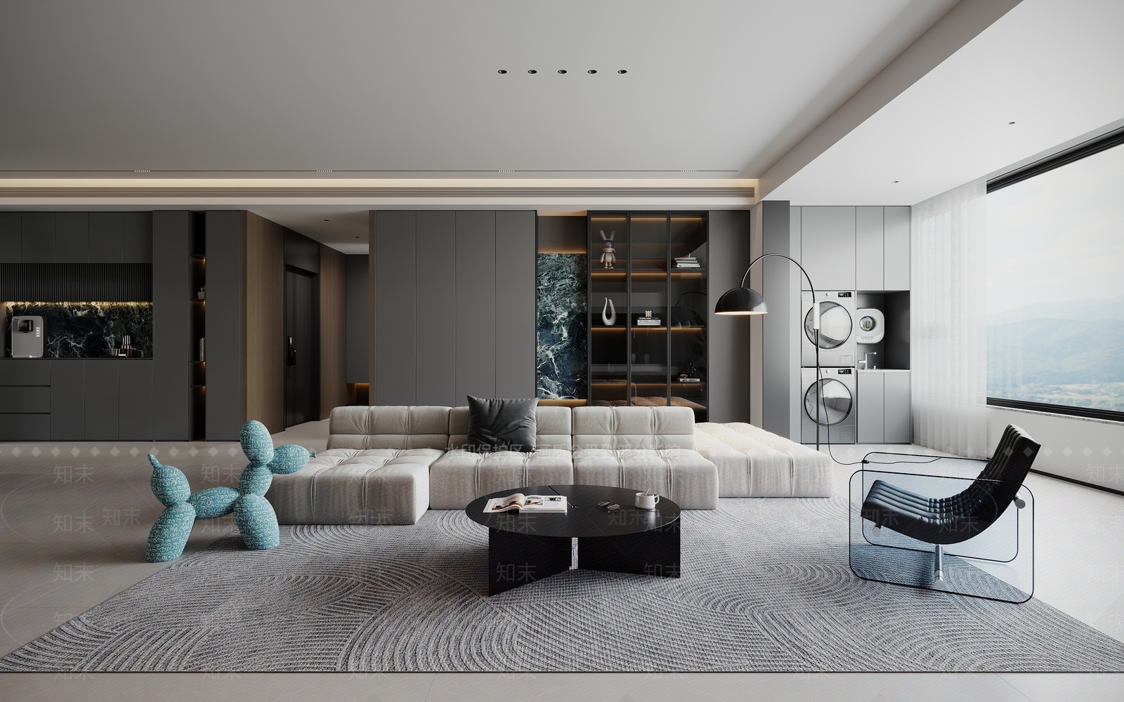 现代家居餐厅3D模型下载【ID:1221990270】